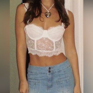white corset top